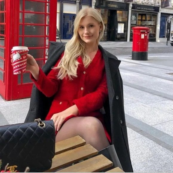 Zara Textured Weave Dress - Picture 14 of 15